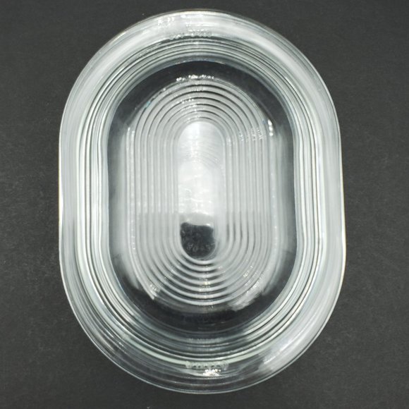 Pyrex Clear Glass Oval Refrigerator Dish w Ribbed Lid 602-B 700 ml 24 oz - Picture 4 of 12